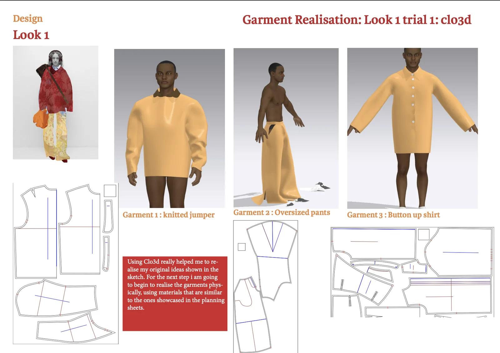 Realisation process page 1